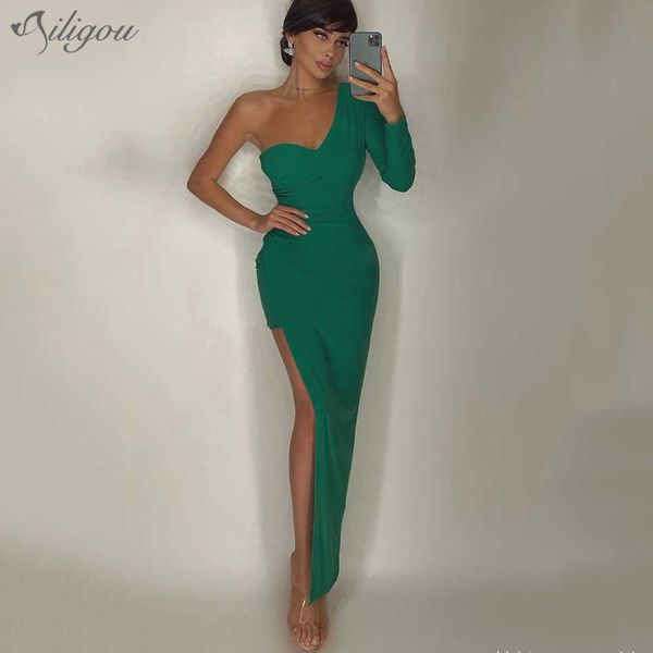 christmas elegant long sleeve one shoulder asymmetric bodycon lady green draping party dress vestidos 210527, Black;gray
christmas elegant long sleeve one shoulder asymmetric bodycon lady green draping party dress vestidos 210527, Black;gray