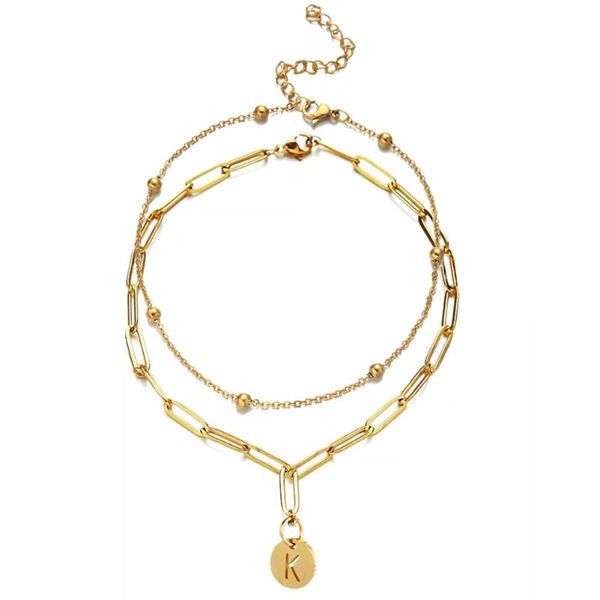 charm bracelets 2pcs/set multilayers stainless steel square chain disc initial letter coin 26 alphabet bracelet for women men jewelry, Golden;silver
charm bracelets 2pcs/set multilayers stainless steel square chain disc initial letter coin 26 alphabet bracelet for women men jewelry, Golden;silver