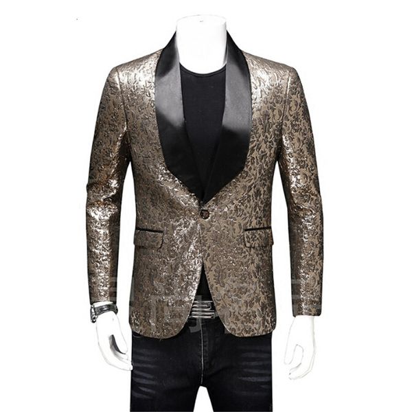 slim fit mens floral stage costumes for singers vintage party wear casual suit gold blazer l9fp, White;black
slim fit mens floral stage costumes for singers vintage party wear casual suit gold blazer l9fp, White;black
