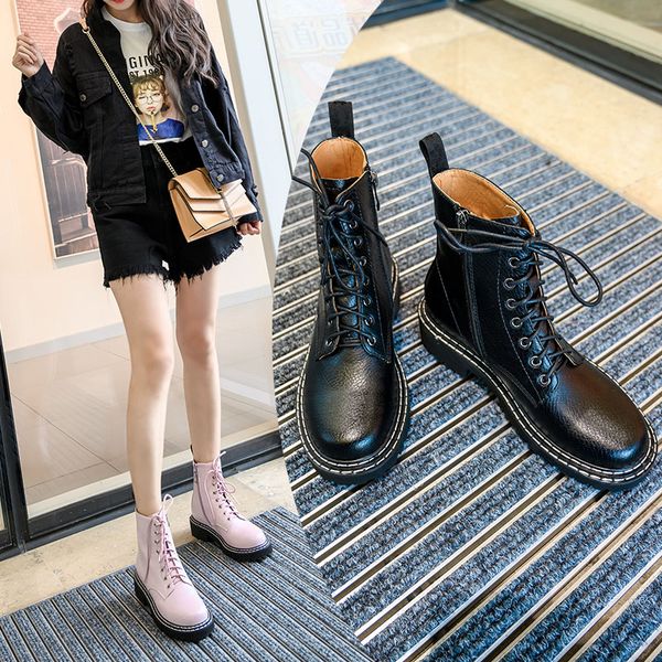 2021 natural leather women ankle boots retro autumn winter thick square heels cross tied zip short ladies boots platform boots, Black
2021 natural leather women ankle boots retro autumn winter thick square heels cross tied zip short ladies boots platform boots, Black