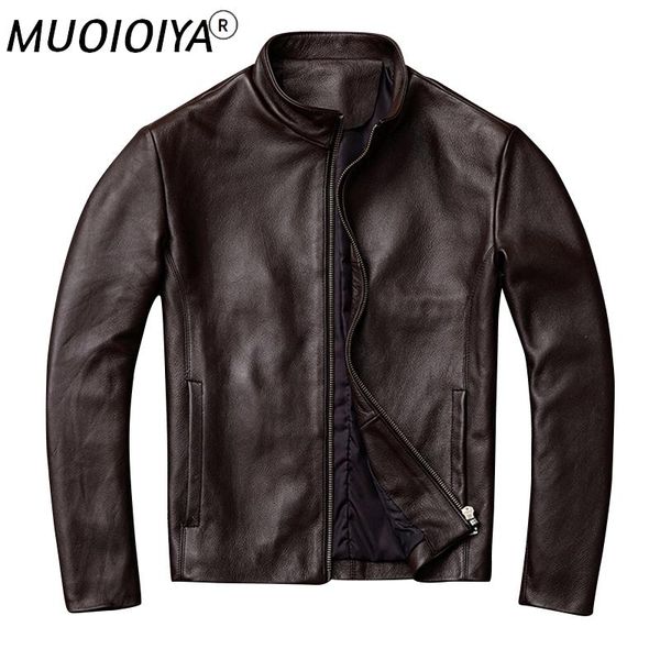 men's leather & faux men's genuine layer cowhide short dark brown pure jacket slim simple spring and autumn, Black
men's leather & faux men's genuine layer cowhide short dark brown pure jacket slim simple spring and autumn, Black