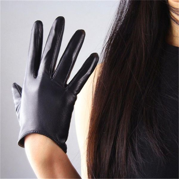 five fingers gloves women leather touch screen 16cm ultra short sheepskin black 3-tb05, Blue;gray 
five fingers gloves women leather touch screen 16cm ultra short sheepskin black 3-tb05, Blue;gray