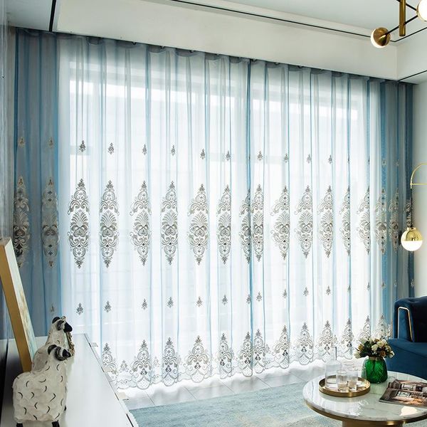 curtain & drapes high-end european curtains for living dining room bedroom style light luxury exquisite embroidered window screen blue
curtain & drapes high-end european curtains for living dining room bedroom style light luxury exquisite embroidered window screen blue