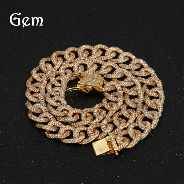 hip hop men's zircon cuba necklace dj rap performance personality fine zircon chain overseas, Silver
hip hop men's zircon cuba necklace dj rap performance personality fine zircon chain overseas, Silver