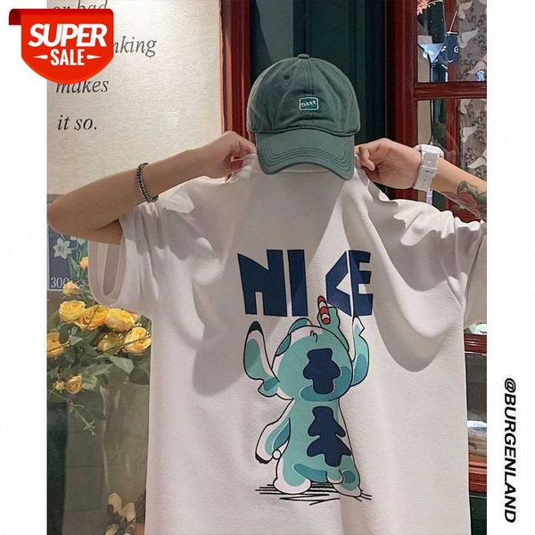 short-sleeved men's loose trend half-sleeved shirt net red super fire simple all-match on clothes t-shirt #9z0d, White;black
short-sleeved men's loose trend half-sleeved shirt net red super fire simple all-match on clothes t-shirt #9z0d, White;black