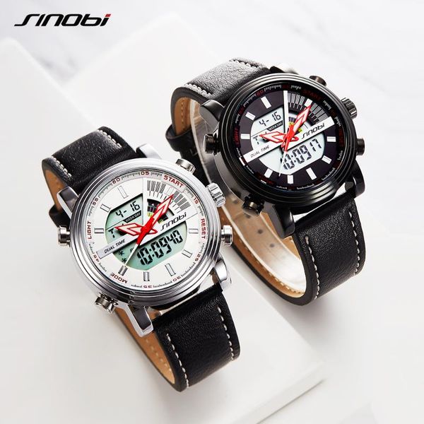 wristwatches men military sport wrist watch silver quartz leather waterproof dual display male clock watches relogio masculino, Slivery;brown
wristwatches men military sport wrist watch silver quartz leather waterproof dual display male clock watches relogio masculino, Slivery;brown