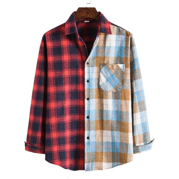 2021 koszule men women patchwork vintage long sleeve autumn new mens oversized flannel style man shirt blusas jzoo, White;black
2021 koszule men women patchwork vintage long sleeve autumn new mens oversized flannel style man shirt blusas jzoo, White;black