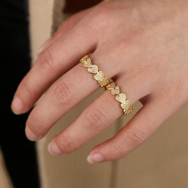 wedding rings gold filled micro pave clear cz cubic zirconia heart engagement band ring fashion lover gift jewelry size 6 7 8, Slivery;golden
wedding rings gold filled micro pave clear cz cubic zirconia heart engagement band ring fashion lover gift jewelry size 6 7 8, Slivery;golden