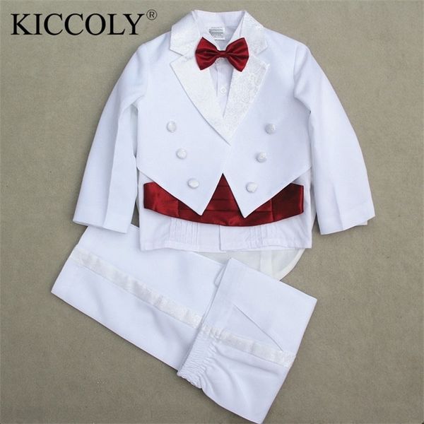 new boy baby formal wedding clothing set tuxedo kid 5 piece coat+girdle+shirt+tie+pants children clothes suit 210309, White
new boy baby formal wedding clothing set tuxedo kid 5 piece coat+girdle+shirt+tie+pants children clothes suit 210309, White