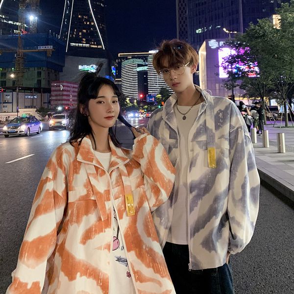 ins spring autumn tie dyed work men's loose and lazy fashion brand couple's casual jacket with collar, Black;brown
ins spring autumn tie dyed work men's loose and lazy fashion brand couple's casual jacket with collar, Black;brown