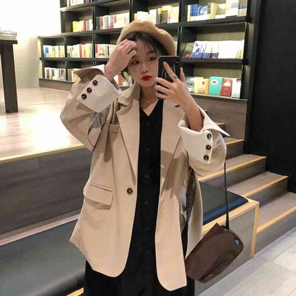 women's suits & blazers niche coat with french design, loose jacket retro casual style for fall wvn9, White;black