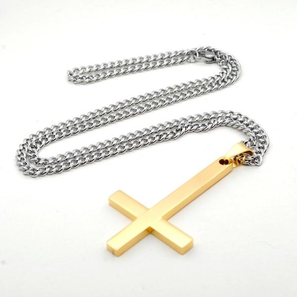 pendant necklaces hnsp 316l stainless steel inverted cross chain necklace for men women gold black silver color
pendant necklaces hnsp 316l stainless steel inverted cross chain necklace for men women gold black silver color