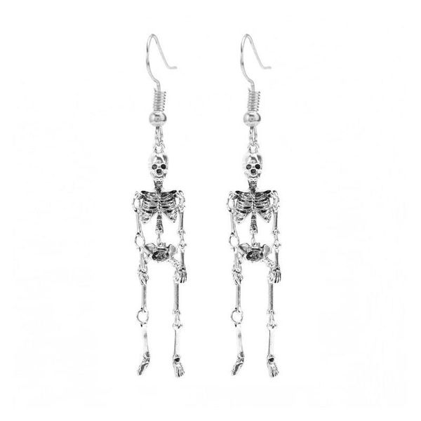 dangle & chandelier vintage skull earrings personality skeleton long earring for women men punk style jewelry halloween accessories party de, Silver
dangle & chandelier vintage skull earrings personality skeleton long earring for women men punk style jewelry halloween accessories party de, Silver