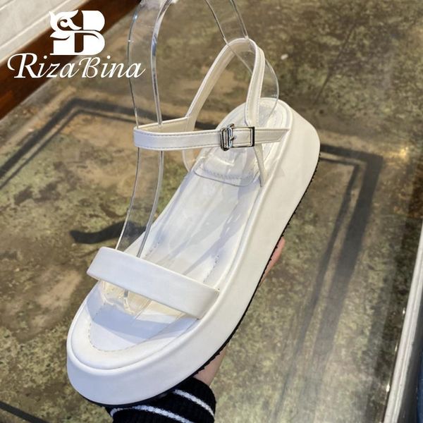 sandals rizabina for women thick bottom platform shoes solid color buckle strap daily fashion party footwear size 34-39, Black
sandals rizabina for women thick bottom platform shoes solid color buckle strap daily fashion party footwear size 34-39, Black