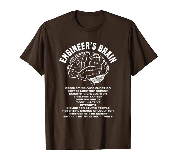 engineer's brain | funny engineering student gift t-shirt, White;black
engineer's brain | funny engineering student gift t-shirt, White;black