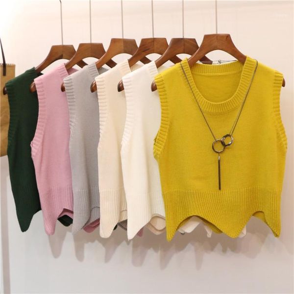 women sleeveless knitting sweater bottoming shirt pullover winter female casual elastic short solid knitted vest1, White;black
women sleeveless knitting sweater bottoming shirt pullover winter female casual elastic short solid knitted vest1, White;black