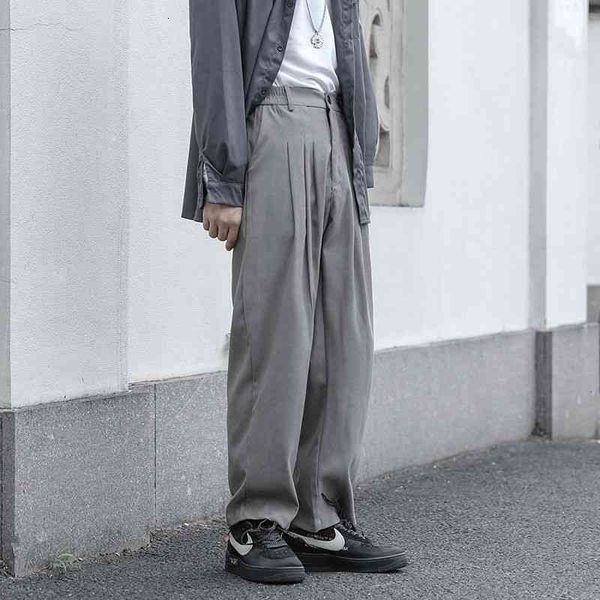 men's pants solid color straight casual korean fashion loose wide-leg streetwear formal business suit trousers x1h4, Black
men's pants solid color straight casual korean fashion loose wide-leg streetwear formal business suit trousers x1h4, Black