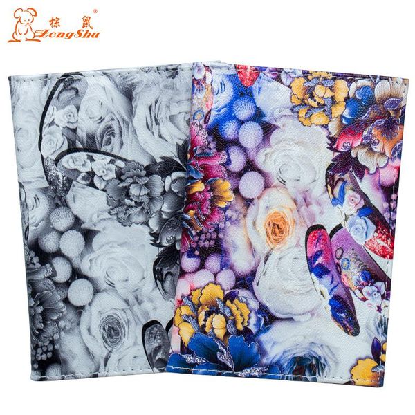 card holders purple rose pu leather passport holder girls fashion case multifunctional travel clip with travling, Brown;gray
card holders purple rose pu leather passport holder girls fashion case multifunctional travel clip with travling, Brown;gray