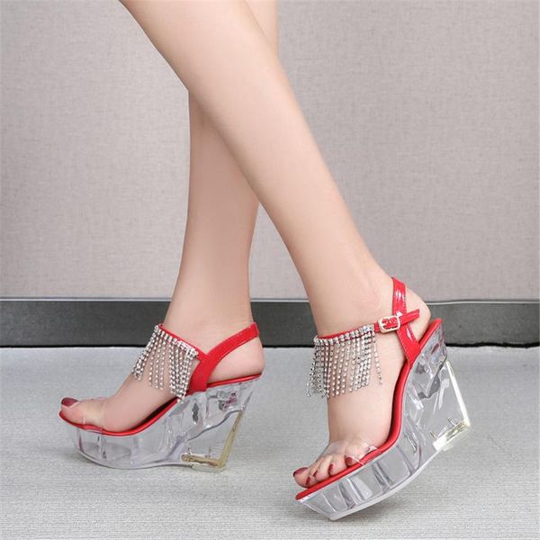 2021 slope high heel 10cm nightclub sandals fashion women catwalk pole dancing party crystal bottom buckle strap shoe 34-43, Black
2021 slope high heel 10cm nightclub sandals fashion women catwalk pole dancing party crystal bottom buckle strap shoe 34-43, Black