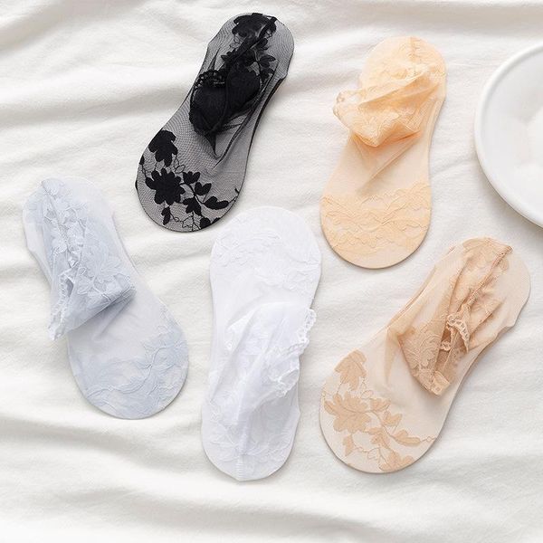 women sock cotton blend antiskid invisible shallow mouth socks non-slip socks stealth ice silk lace, Black;white
women sock cotton blend antiskid invisible shallow mouth socks non-slip socks stealth ice silk lace, Black;white