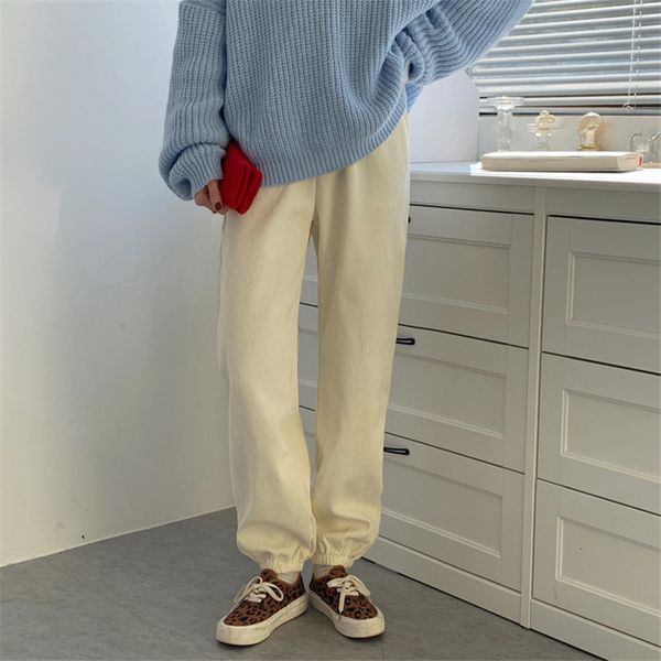 office lady corduroy 2021 slim retro fashion new high waist pants solid loose casual trousers warm chic women femme n2ff, Black;white
office lady corduroy 2021 slim retro fashion new high waist pants solid loose casual trousers warm chic women femme n2ff, Black;white