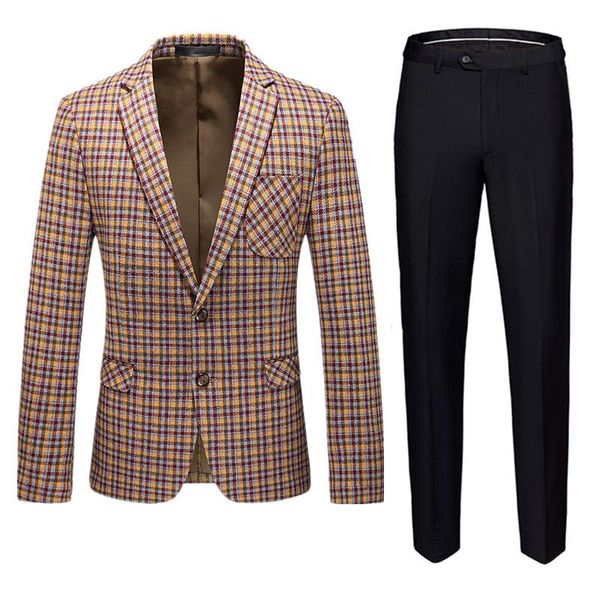 men's suits & blazers the latest men business banquet suit 2piece set large size s-6xl fashionable mens plaid and pure color pants, White;black
men's suits & blazers the latest men business banquet suit 2piece set large size s-6xl fashionable mens plaid and pure color pants, White;black