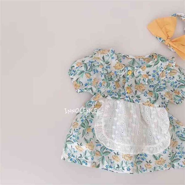 baby girls flower rompers born shorts sleeve clothing + hair band toddlers kids jumpsuits korean style infants clothes 210826, Blue
baby girls flower rompers born shorts sleeve clothing + hair band toddlers kids jumpsuits korean style infants clothes 210826, Blue
