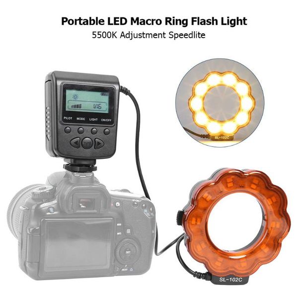 led macro ring speedlite flash light 5500k adjustment speedlight for dslr camera applicable to scientific research
led macro ring speedlite flash light 5500k adjustment speedlight for dslr camera applicable to scientific research