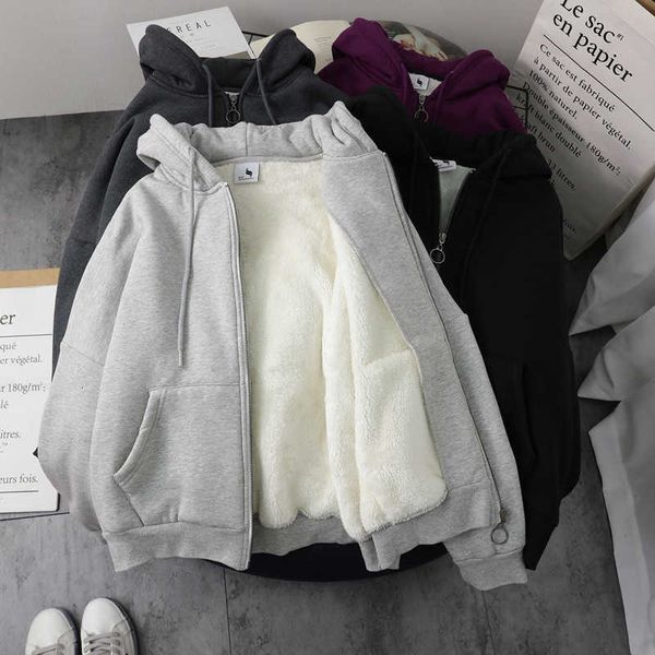 women autumn winter warm fleece jacket coats fashion solid color zipper hooded outwear female korean casual hoodies coats 201013, Black;brown
women autumn winter warm fleece jacket coats fashion solid color zipper hooded outwear female korean casual hoodies coats 201013, Black;brown