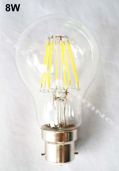 1 piece 6w or 8w led filament bulbs b22 clear glass cover 360 degree a60 a19 bayonet cob led retro edision bulbs
1 piece 6w or 8w led filament bulbs b22 clear glass cover 360 degree a60 a19 bayonet cob led retro edision bulbs