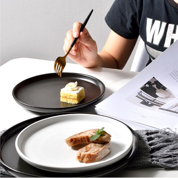 dishes & plates simple matte black and white plate nordic creative steak ceramic western tableware household dish dinner
dishes & plates simple matte black and white plate nordic creative steak ceramic western tableware household dish dinner