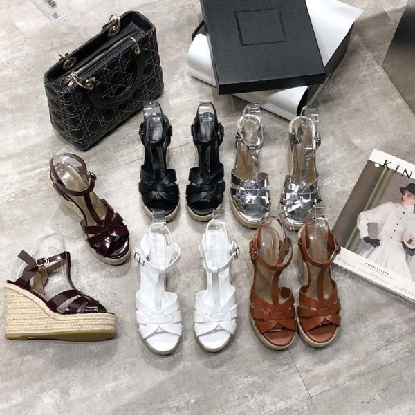 dress shoes women party super high heels sandals ladies genuine leather open-toes wedge designer zapatillas mujer, Black
dress shoes women party super high heels sandals ladies genuine leather open-toes wedge designer zapatillas mujer, Black