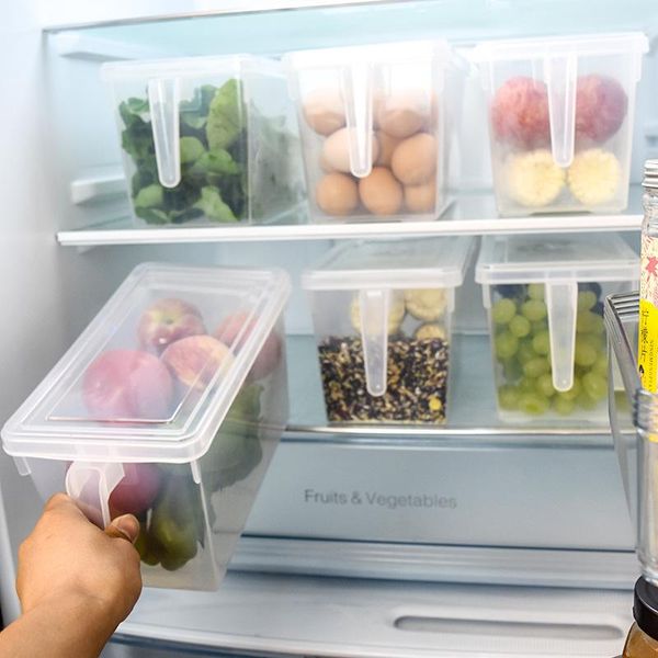 storage bottles & jars rectangular transparent plastic refrigerator with cover receptacle box kitchen eggs, fruits, dumplings sealed 
storage bottles & jars rectangular transparent plastic refrigerator with cover receptacle box kitchen eggs, fruits, dumplings sealed