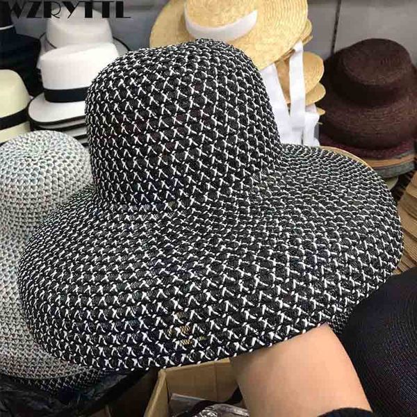 2021 new women beach wide brim straw anti uv upf50 floppy sun cap foldable summer hat kentucky derby breathe y iiv8, Blue;gray
2021 new women beach wide brim straw anti uv upf50 floppy sun cap foldable summer hat kentucky derby breathe y iiv8, Blue;gray
