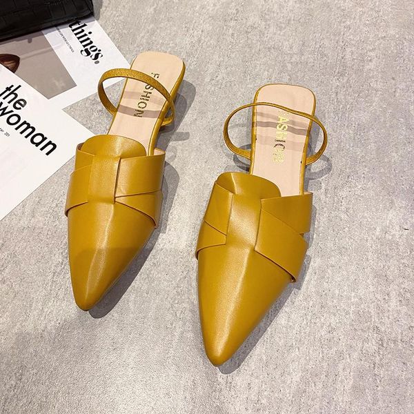 sandals spring and summer women's shoes korean style pointed toe slippers fashion baotou muller, Black
sandals spring and summer women's shoes korean style pointed toe slippers fashion baotou muller, Black