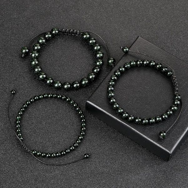 beaded, strands 4mm 6mm 8mm adjustable natural stone bracelet shiny green sandstone beaded bracelets for women men buddhist bangles yoga jew, Black
beaded, strands 4mm 6mm 8mm adjustable natural stone bracelet shiny green sandstone beaded bracelets for women men buddhist bangles yoga jew, Black