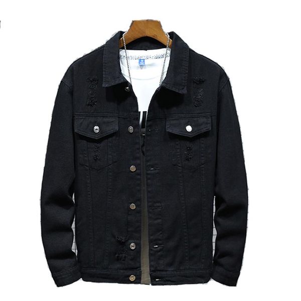 men's jackets 2021 spring cotton rip denim jacket fashion jeans for man, Black;brown
men's jackets 2021 spring cotton rip denim jacket fashion jeans for man, Black;brown