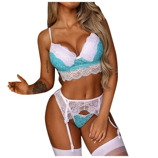 3pieces/lot ladies fashion floral lace patchwork women lingerie color matching with chest pad set three-piece underwear lenceria, Red;black
3pieces/lot ladies fashion floral lace patchwork women lingerie color matching with chest pad set three-piece underwear lenceria, Red;black