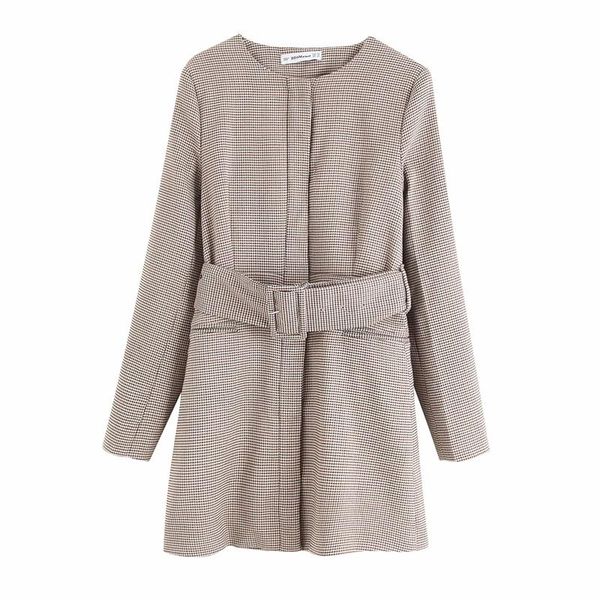women's wool & blends elegant women plaid o-neck outercoat 2021 fashion ladies sashes pocket overcoat streetwear female chic button lon, Black
women's wool & blends elegant women plaid o-neck outercoat 2021 fashion ladies sashes pocket overcoat streetwear female chic button lon, Black