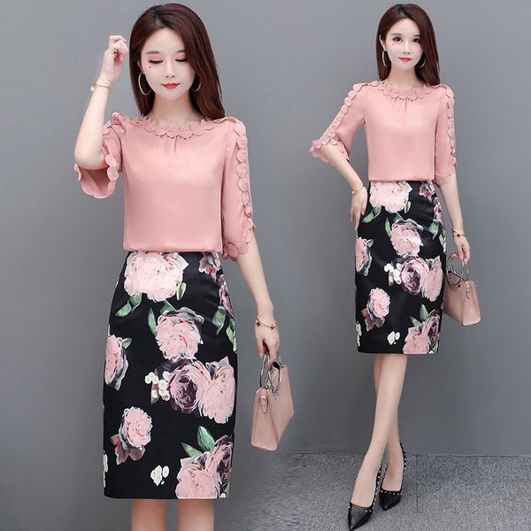 two upper parts female floral skirt sets of skirts flower and women's clothes gf4f, White
two upper parts female floral skirt sets of skirts flower and women's clothes gf4f, White