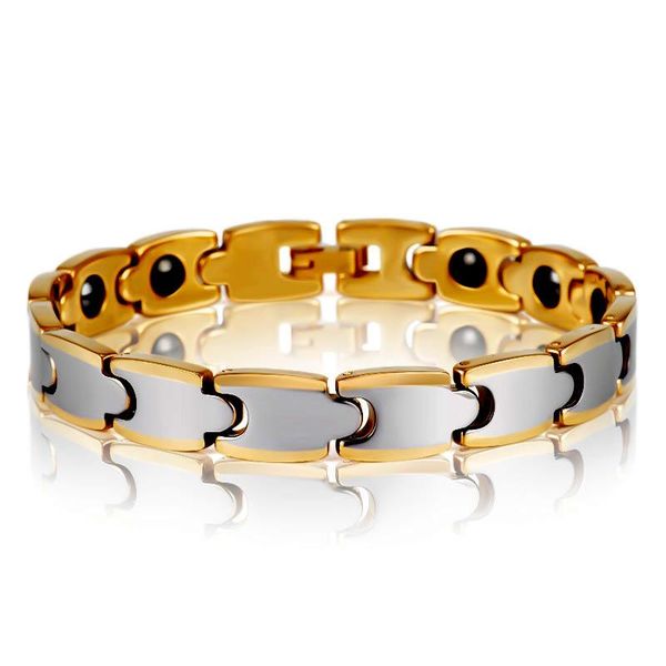 link, chain 2021 style gold color tungsten steel bracelets men vintage 10mm magnetic stone bangles homme male retro jewelry gifts, Black
link, chain 2021 style gold color tungsten steel bracelets men vintage 10mm magnetic stone bangles homme male retro jewelry gifts, Black