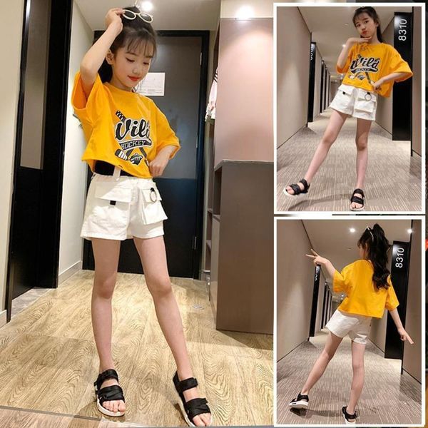 summer children's new sports teenage girl clothes set kids toddler yellow sleeves t-shirt + short pant 2 pcs 4 6 8 10 12y, White
summer children's new sports teenage girl clothes set kids toddler yellow sleeves t-shirt + short pant 2 pcs 4 6 8 10 12y, White