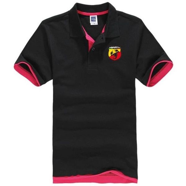 men's polos summer brand shirt men cotton short sleeve for abarth brands mens shirts, White;black
men's polos summer brand shirt men cotton short sleeve for abarth brands mens shirts, White;black