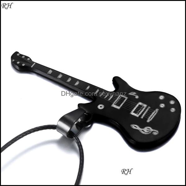 pendant necklaces & pendants jewelry fashion 316l stainless steel guitar necklace for men leather chain drop delivery 2021 xjd1w, Silver
pendant necklaces & pendants jewelry fashion 316l stainless steel guitar necklace for men leather chain drop delivery 2021 xjd1w, Silver