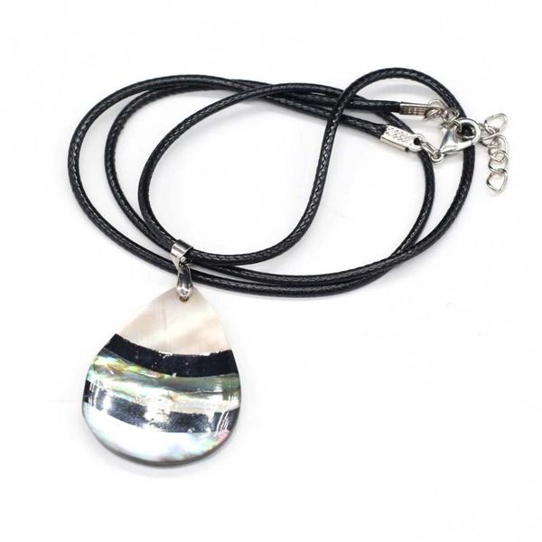 pendant necklaces natural shell necklace exquisite waterdrop abalone white black charms wax thread for women jewelry, Silver
pendant necklaces natural shell necklace exquisite waterdrop abalone white black charms wax thread for women jewelry, Silver