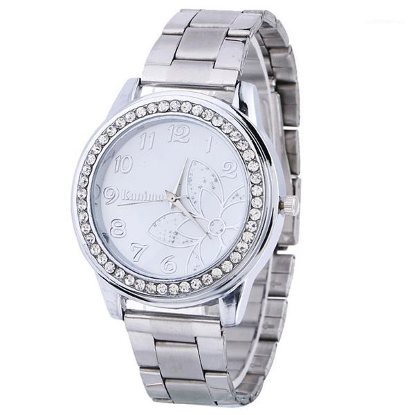wristwatches 1pcs stainless steel men's and women's watches 2021 simple digital scale flower stamp diamond-set dial fashion quartz, Slivery;brown
wristwatches 1pcs stainless steel men's and women's watches 2021 simple digital scale flower stamp diamond-set dial fashion quartz, Slivery;brown