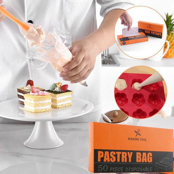 cake tools 50pc large disposable semi-transparent frosted filled pastry tube bag boxed flower creative baking silk 18x30cm
cake tools 50pc large disposable semi-transparent frosted filled pastry tube bag boxed flower creative baking silk 18x30cm