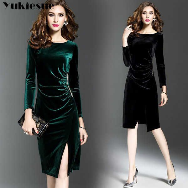 velvet dress for women bodycon es women's party night skinny slim long sleeve split up club plus size 210608, Black;gray
velvet dress for women bodycon es women's party night skinny slim long sleeve split up club plus size 210608, Black;gray