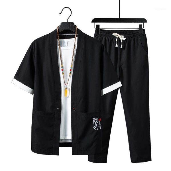 men's tracksuits 5xl summer clothes 2 pieces sets shorts and short-sleeved shirt men breathable slim fit kimono linen suits 2021, Gray
men's tracksuits 5xl summer clothes 2 pieces sets shorts and short-sleeved shirt men breathable slim fit kimono linen suits 2021, Gray