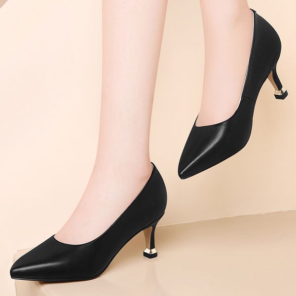 luxury dress shoes tianlun pointed high thin heels work in spring 2021 leather women's sho 5448, Black
luxury dress shoes tianlun pointed high thin heels work in spring 2021 leather women's sho 5448, Black